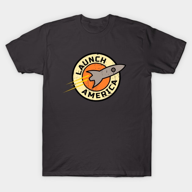 Launch America Rocket T-Shirt by Dotty42